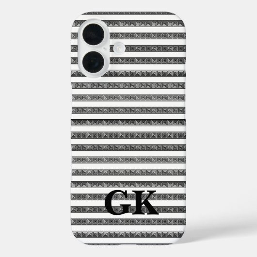 Griekse sleutel meanderpatroon gepersonaliseerd Case-Mate iPhone case (Achterkant)