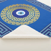 Griekse sleutel met kwade oogbescherming deken (3/4)