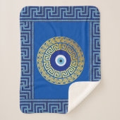 Griekse sleutel met kwade oogbescherming deken (Voorkant)