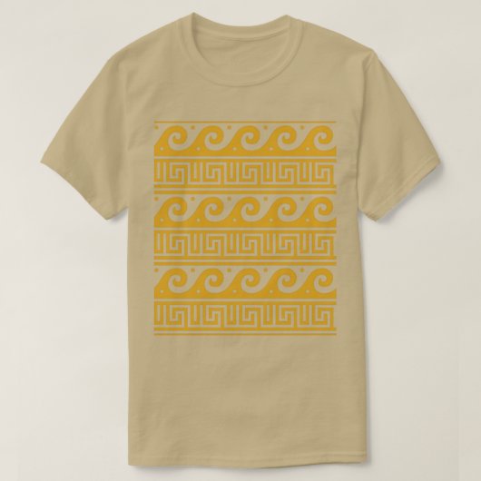 Griekse sleutel met Waves Gold T-shirt (Design voorkant)