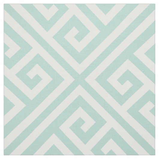Griekse Sleutel Mint Groot Schaal Stof (Swatch)