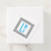 Griekse Sleutel Monogram Cadeaubordje Bedankjes Labels (In situ)