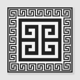 Griekse Sleutel Patroon Zwart Design Magnetische K