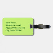 Griekse sleutel, smaragdgroen en limoen bagagelabel (Achterkant horizontaal)