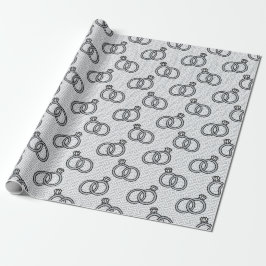 Griekse Sleutel Trouwring Huwelijk - Zilver & Wit Cadeaupapier