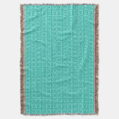 Griekse sleutel, turquoise en aqua deken (Voorkant Verticaal)