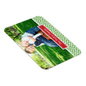 Griekse sleutel vakantie monogram foto magneet (Rechterzijde)