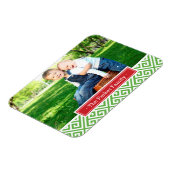 Griekse sleutel vakantie monogram foto magneet (Linkerzijde)