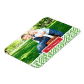 Griekse sleutel vakantie monogram foto magneet (Linkerzijde)