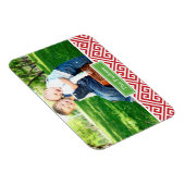 Griekse sleutel vakantie monogram foto magneet (Rechterzijde)