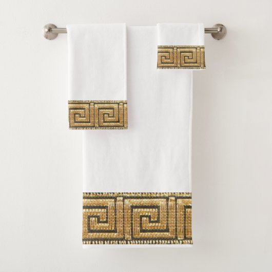 Griekse Sleutel van het Leven Meander River Symboo Bad Handdoek (Insitu)