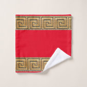 Griekse Sleutel van het Leven Meander River Symboo Bad Handdoek (Wasdoekje)