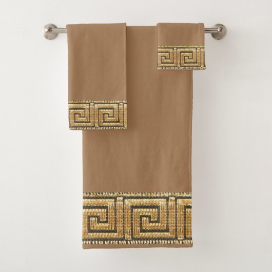 Griekse Sleutel van het Leven Meander River Symboo Bad Handdoek (Insitu)