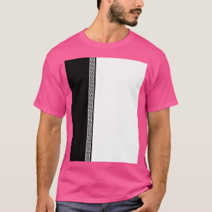Griekse sleutel - Verticle zwart-wit T-shirt