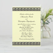 Griekse sleutel voor de uitnodiging tot het uitzen (Staand voorkant)