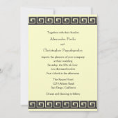 Griekse sleutel voor de uitnodiging tot het uitzen (Voorkant)