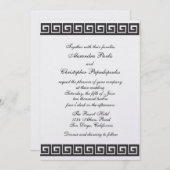 Griekse sleutel voor het uitnodigen van een metale kaart (Voorkant / Achterkant)