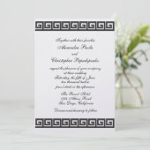 Griekse sleutel voor het uitnodigen van een metale kaart (Staand voorkant)