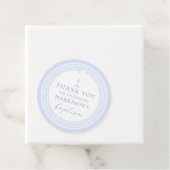 Griekse sleutel wit blauw doop dank u bedankjes labels (In situ)