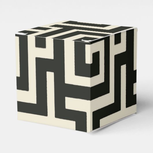 Griekse sleutel zwart bedankdoosjes (Voorkant Zijde)