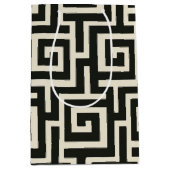 Griekse sleutel zwart medium cadeauzakje (Voorkant)