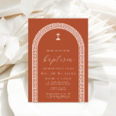 Griekse Sleutelboog Terracotta Doop Kaart