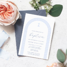 Griekse Sleutelboog Wit Blauw Doopsel