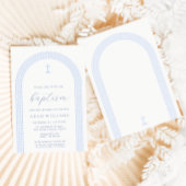 Griekse Sleutelboog Wit Blauw Doopsel Kaart