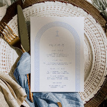 Griekse Sleutelboog Wit Blauw Doopsel