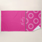 Griekse Sleutelcirkels NAAM College Sorority Pink  Strandlaken (Voorkant)