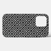 Griekse sleuteldiamanten in zwart en grijs Case-Mate iPhone case (Achterkant (horizontaal))