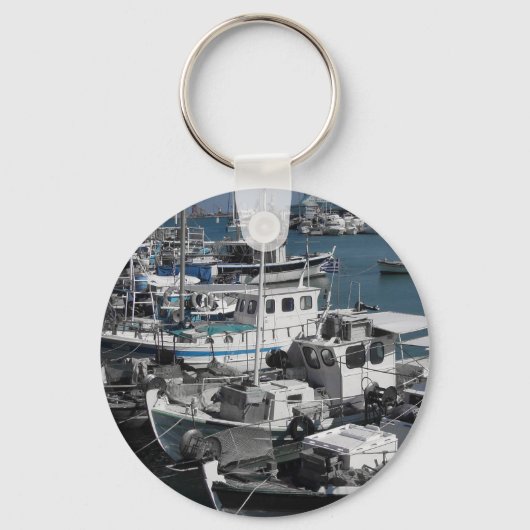 Griekse Sleutelhanger van Vissende boten (Voorkant)