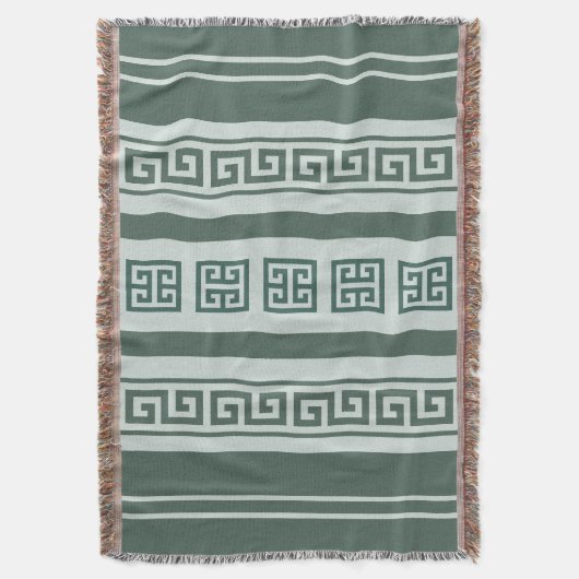 Griekse sleutelmannetje deken (Voorkant Verticaal)