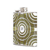 Griekse sleutelmeter in het geometrische symmetris heupfles (Links)