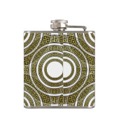 Griekse sleutelmeter in het geometrische symmetris heupfles (Achterkant)