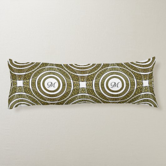 Griekse sleutelmeter in het geometrische symmetris lichaamskussen (Achterkant)