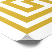 Griekse Sleutelpatroon Gouden Ontwerp Poster (Hoek)