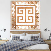 Griekse Sleutelpatroon Wit Ontwerp Canvasprint Canvas Afdruk (Insitu (Slaapkamer))