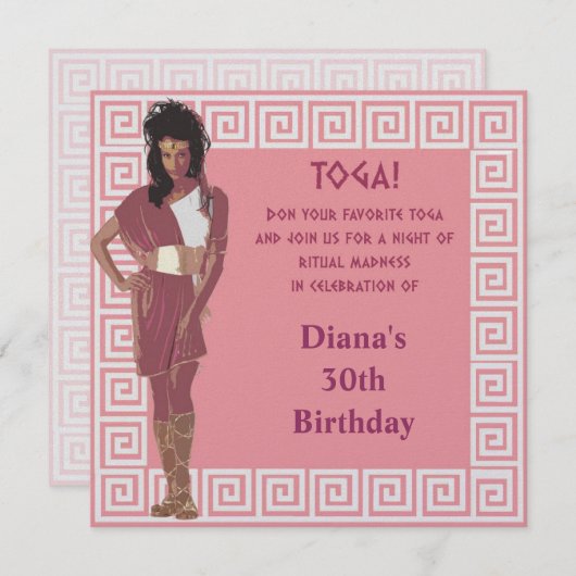 Griekse sleutelroze kaart (Voorkant / Achterkant)