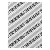 Griekse sleutels en madeliefjes zwart en wit tafelkleed (Voorkant)