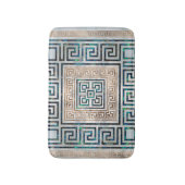 Griekse sleutelversiering - Abalone en goud Badmat (Voorkant Verticaal)