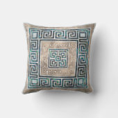 Griekse sleutelversiering - Abalone en goud Kussen (Achterkant)