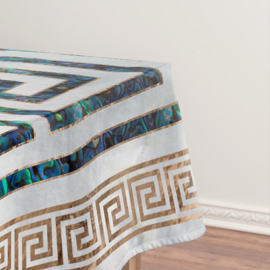 Griekse sleutelversiering - Abalone en goud Tafelkleed (Voorbeeld)