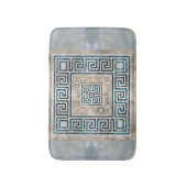 Griekse sleutelversiering - Abalone en gouden badm Badmat (Voorkant Verticaal)