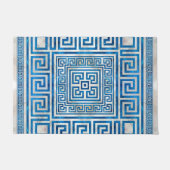 Griekse sleutelversiering - Griekse mander - blauw Deurmat (Voorkant)