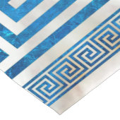 Griekse sleutelversiering - Griekse mander - blauw Korte Tafelloper (Hoek)