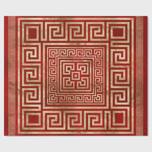 Griekse sleutelversiering - Griekse mander - Deep Cadeaupapier (Vlak)