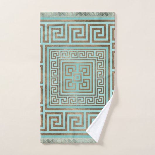 Griekse sleutelversiering - Griekse mander - goud  Bad Handdoek (Handdoek)