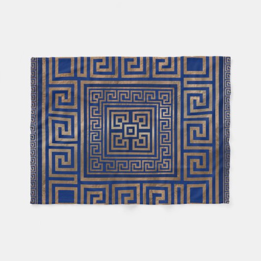 Griekse sleutelversiering - Griekse mander - goud  Fleece Deken (Voorkant (Horizontaal))