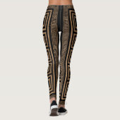 Griekse sleutelversiering - Griekse meander - goud Leggings (Achterkant)